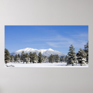 Póster Snow Covered Prairie & San Francisco Peaks Arizona