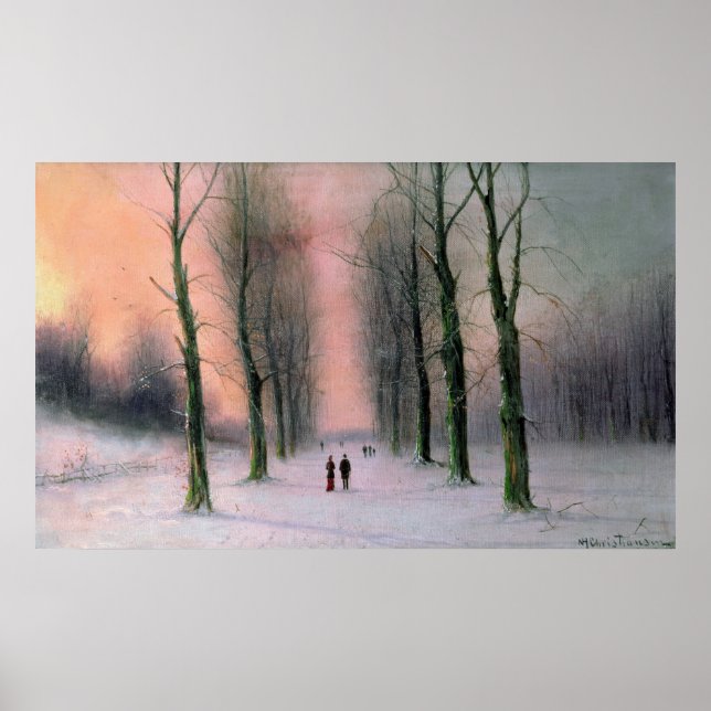 Póster Snow Scene-Wanstead Park (Frente)