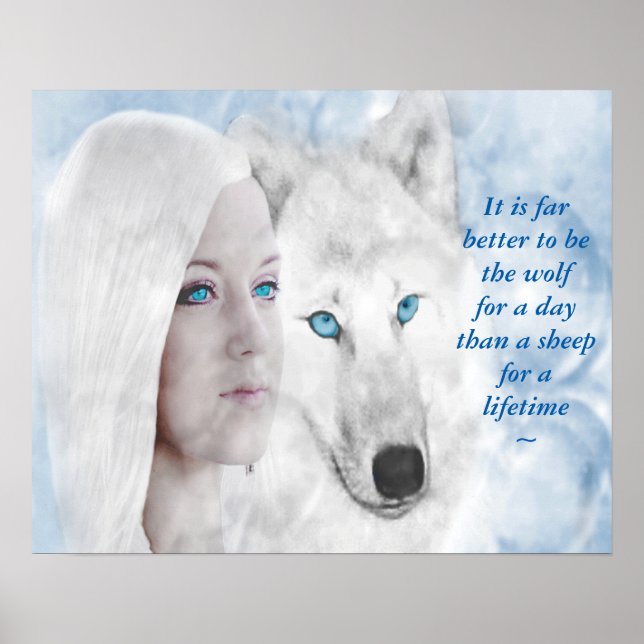 Póster Snow White Wolf Lady Blue Eyes (Frente)