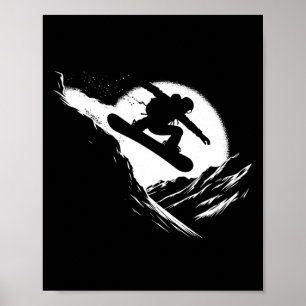 Póster Snowboard Cliff Snowboard Snowboard
