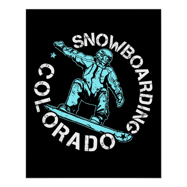 Póster Snowboard Colorado Snowboard Souvenir (Anverso)
