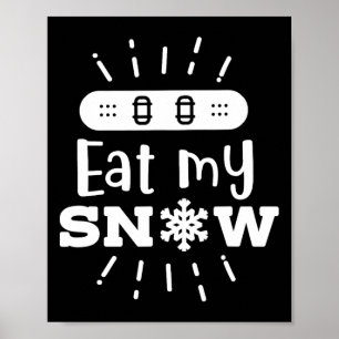Póster Snowboard Comió Mi Nieve Snowboard