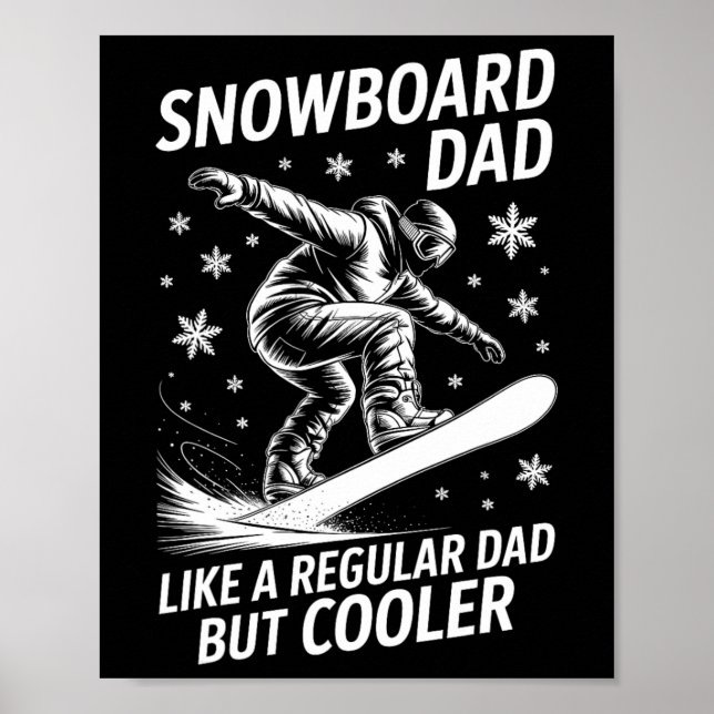 Póster Snowboard Dad Funny Snowboarder (Frente)