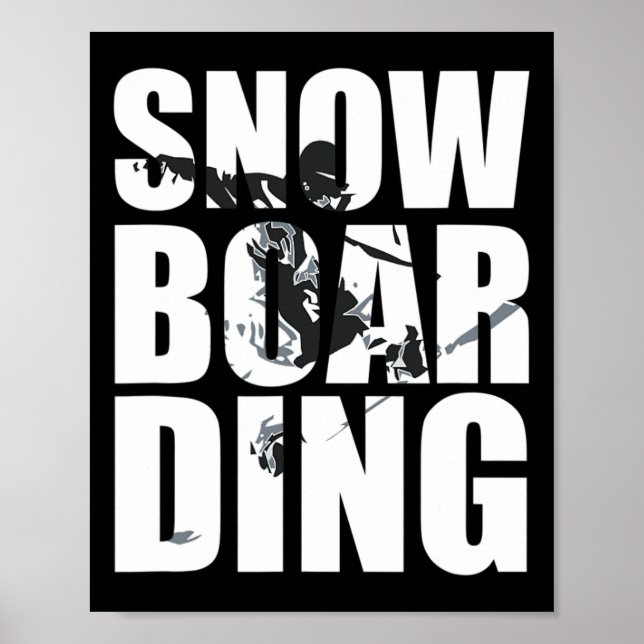Póster Snowboard Diciendo A Los Fans Del Wintersport Gran (Frente)
