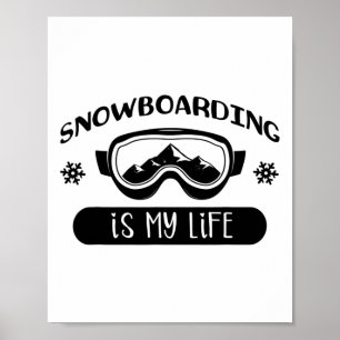 Póster Snowboard es mi snowboard