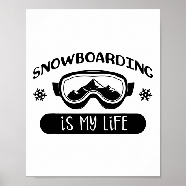 Póster Snowboard es mi snowboard (Frente)