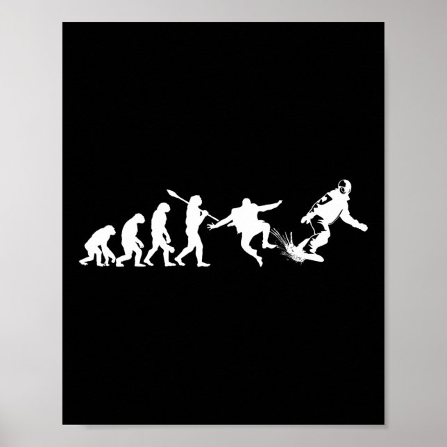 Póster Snowboard Evolution Funny Snowboarder (Frente)