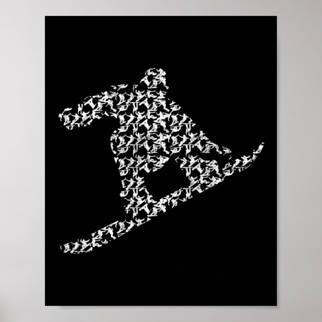 Póster Snowboard Freestyle Snowboard Silhouette I S (Frente)