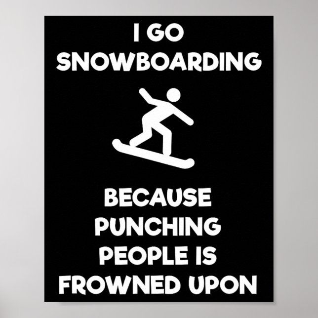Póster Snowboard Funny - Snowboard Punch (Frente)
