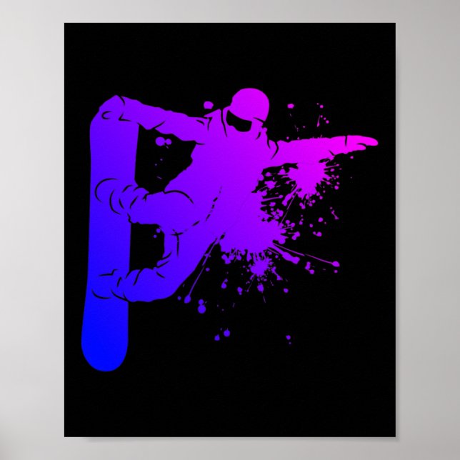 Póster Snowboard Hombres deportes de invierno (Frente)