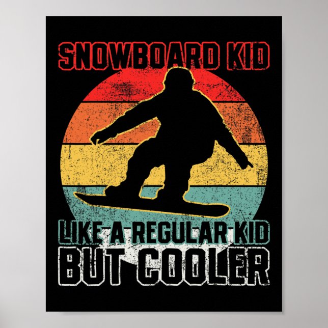 Póster Snowboard Kid Snowboarder Snowboard (Frente)