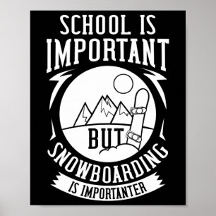 Póster Snowboard Mountain Funny Freestyle 1