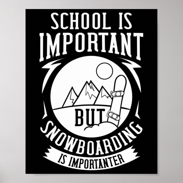 Póster Snowboard Mountain Funny Freestyle 1 (Frente)