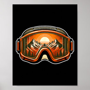 Póster Snowboard Mountain Snowboard Extreme Sport Snow