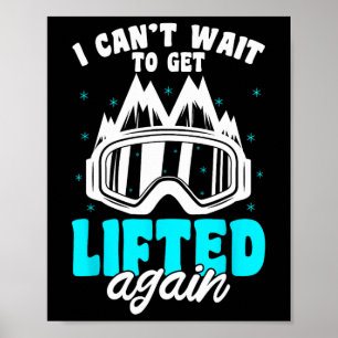 Póster Snowboard Mountains Gear Winter Ski Slope Snowbo