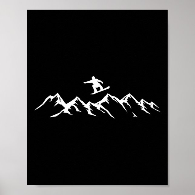 Póster Snowboard Mountains Snowboard Snowboard (Frente)