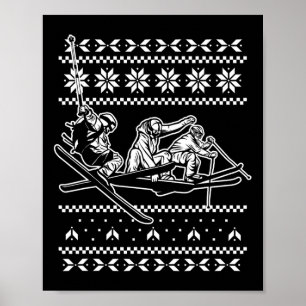Póster Snowboard Navidades feos Pajama Guay Snowboard