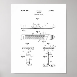 Póster Snowboard Patent
