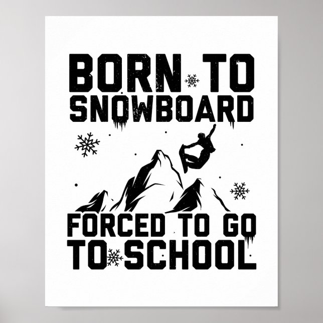 Póster Snowboard | Regalos de esquí Snowboard (Frente)