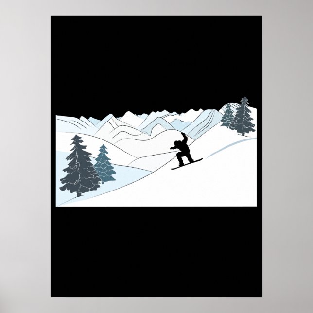 Póster Snowboard Scene Winter Sports (Frente)
