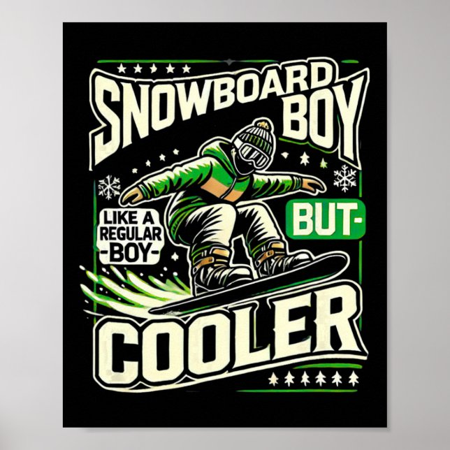 Póster Snowboard Shirys Boys Snowboard Snowboard Love (Frente)