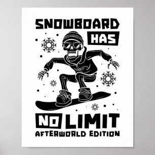 Póster Snowboard Skeleton Winter Sports - Snowboard Sn