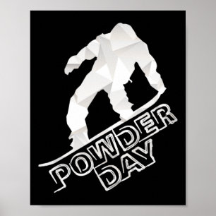 Póster Snowboard Ski Winter Sports Snow Powday