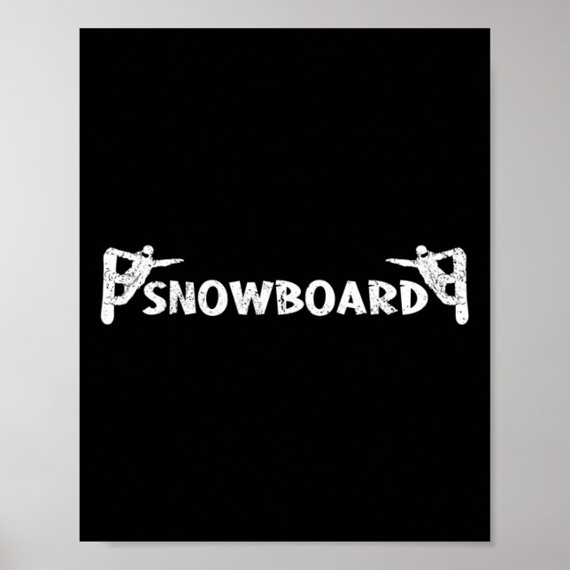 Póster Snowboard Snowb con aspecto extraño (Frente)
