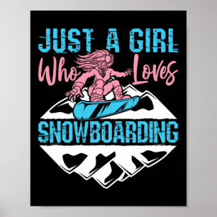 Póster Snowboard Snowboard Chicas de deportes de invierno