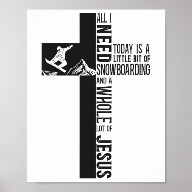 Póster Snowboard Snowboard Jesús Faith Cross (Frente)
