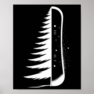 Póster Snowboard Snowboard Pine Tree Snowboard