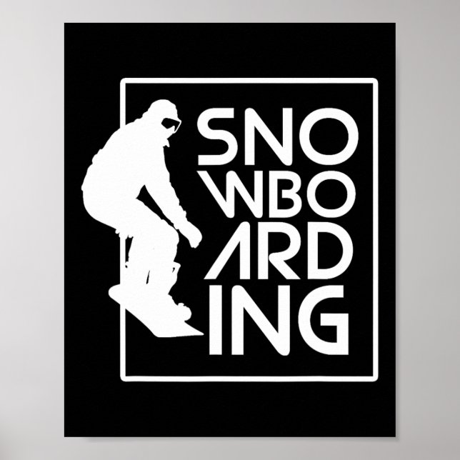 Póster Snowboard Snowboard Regalo de Snowboard Amor Snowb (Frente)