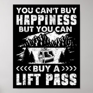 Póster Snowboard Snowboard Ski Lift Vintage