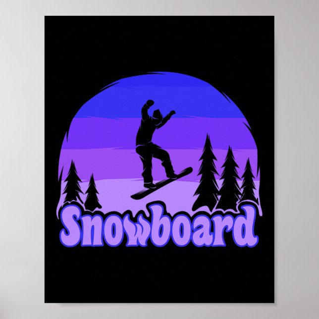 Póster Snowboard Snowboard Snowboard Snowboard 1 (Frente)