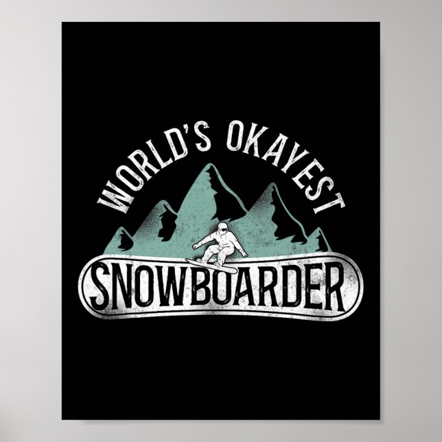 Póster Snowboard Snowboard Vintage Mountain 2 (Frente)