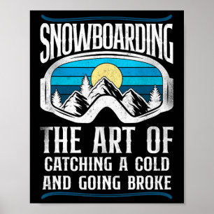 Póster Snowboard Snowboard Vintage Retro Gogggggays