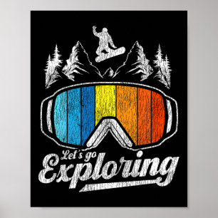 Póster Snowboard Snowboard Vintage Retro Vamos Expl