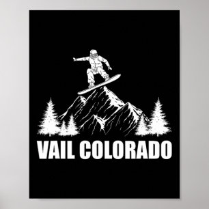 Póster Snowboard Vail Colorado