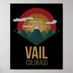 Póster Snowboard Vail Colorado Ski Winter Gift S