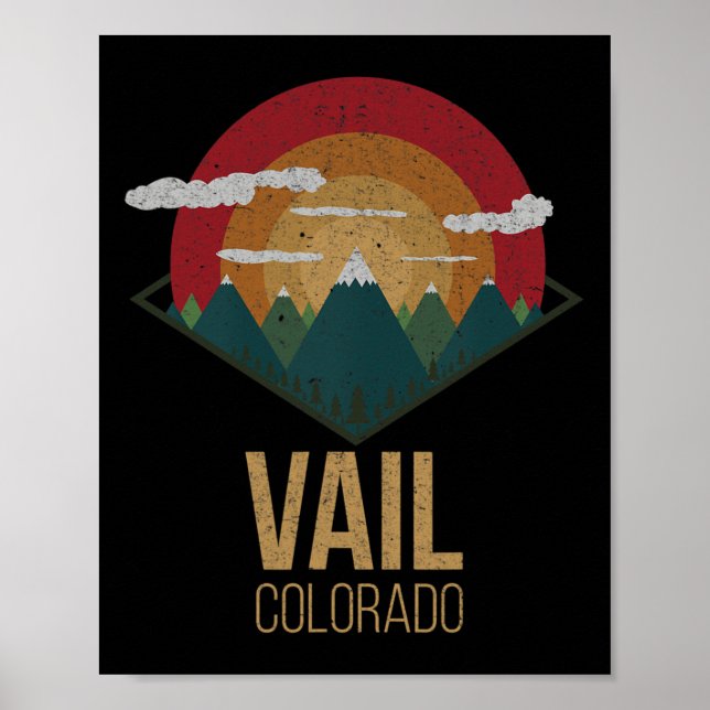 Póster Snowboard Vail Colorado Ski Winter Gift S (Frente)