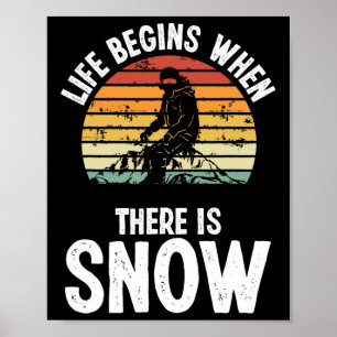 Póster Snowboard Vintage Snow Skope Retro Snowboar