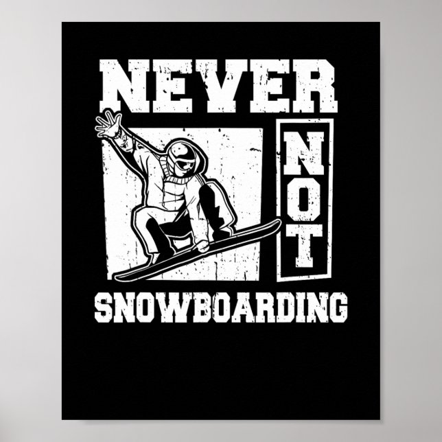 Póster Snowboard Winter Sports - Snowboard Snowboard Snow (Frente)