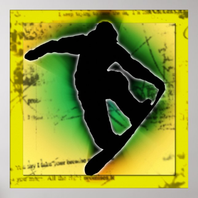 Póster Snowboarding (Frente)