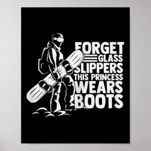 Póster Snowboarding Deportes Divertido Riendo en Snowboar