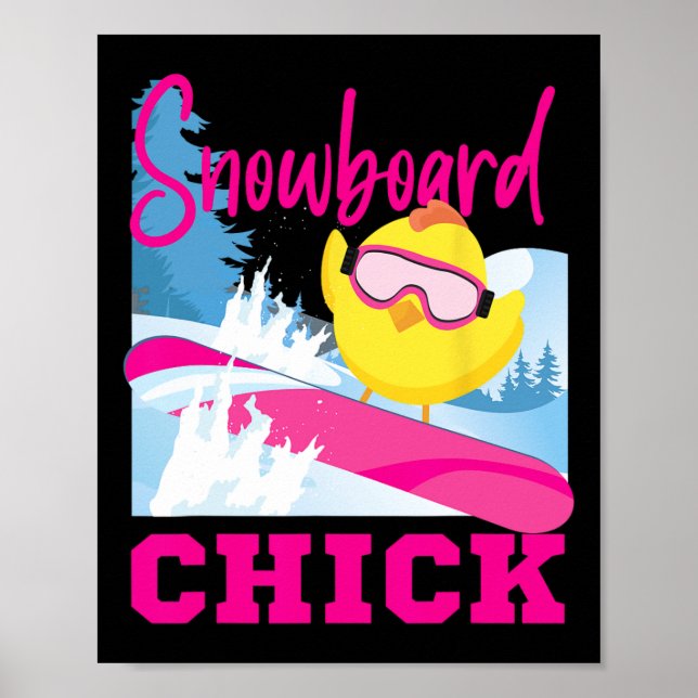 Póster Snowboarding Snowboard Chick Snowboard Chick Snowb (Frente)