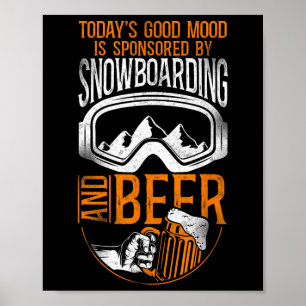 Póster Snowboarding Snowboard Vintage Bebe