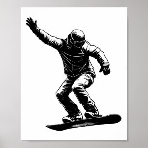 Póster Snowboarding Streetwear Graphics Snowboard Art