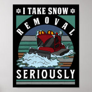Póster Snowcat Nieve Groomer Snowboarding Mountain