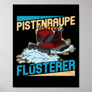 Póster Snowcat Nieve Groomer Snowboarding Mountain
