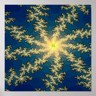 Póster Snowflake Fractal Poster